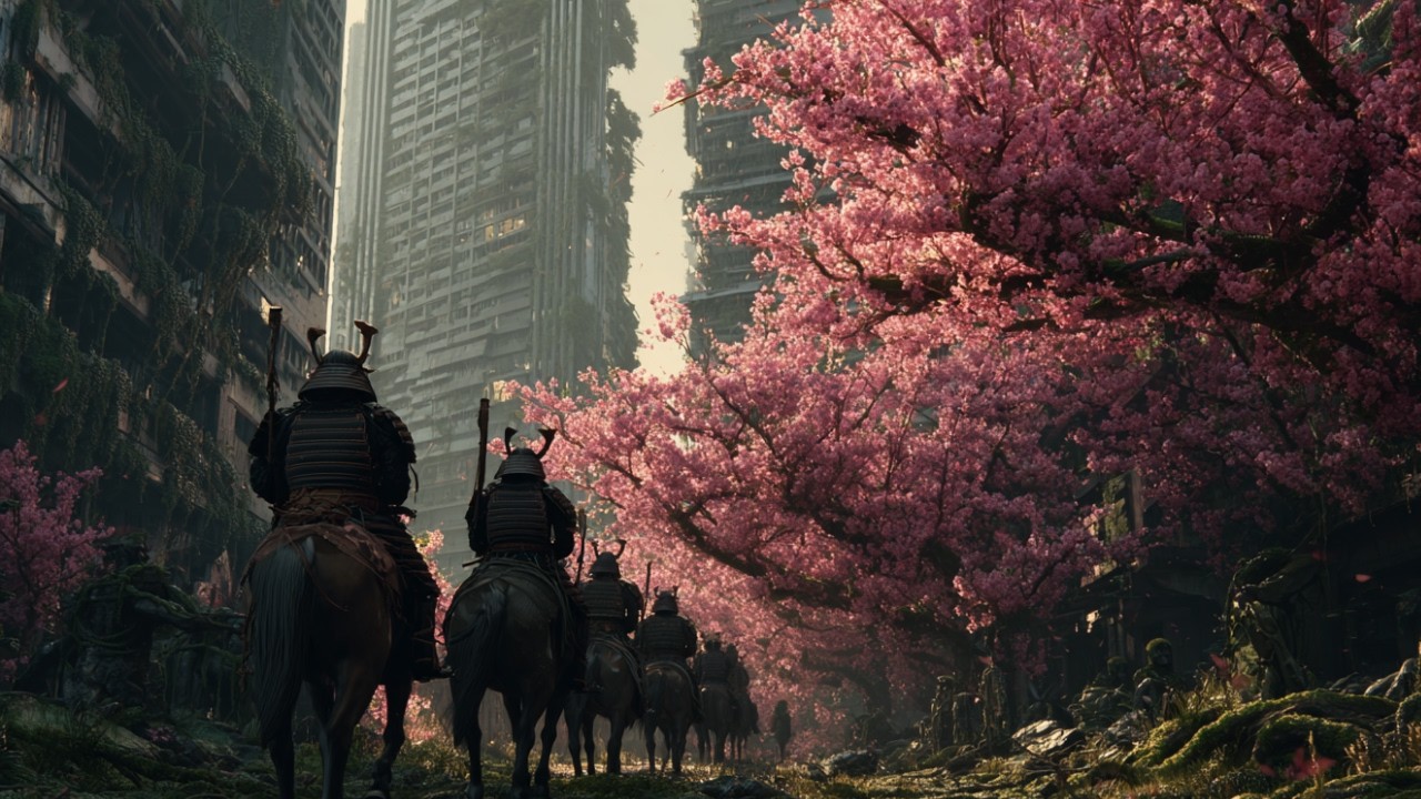 Samurai in a Post-Apocalyptic Megacity | Epic Japanese Music