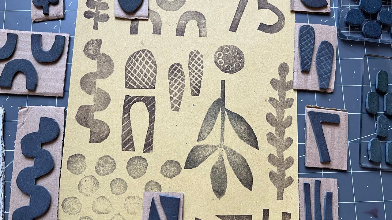 #roxysweeklychallenge 2023 | WEEK 14 | TUTORIAL make your own stamps with adhesive foam