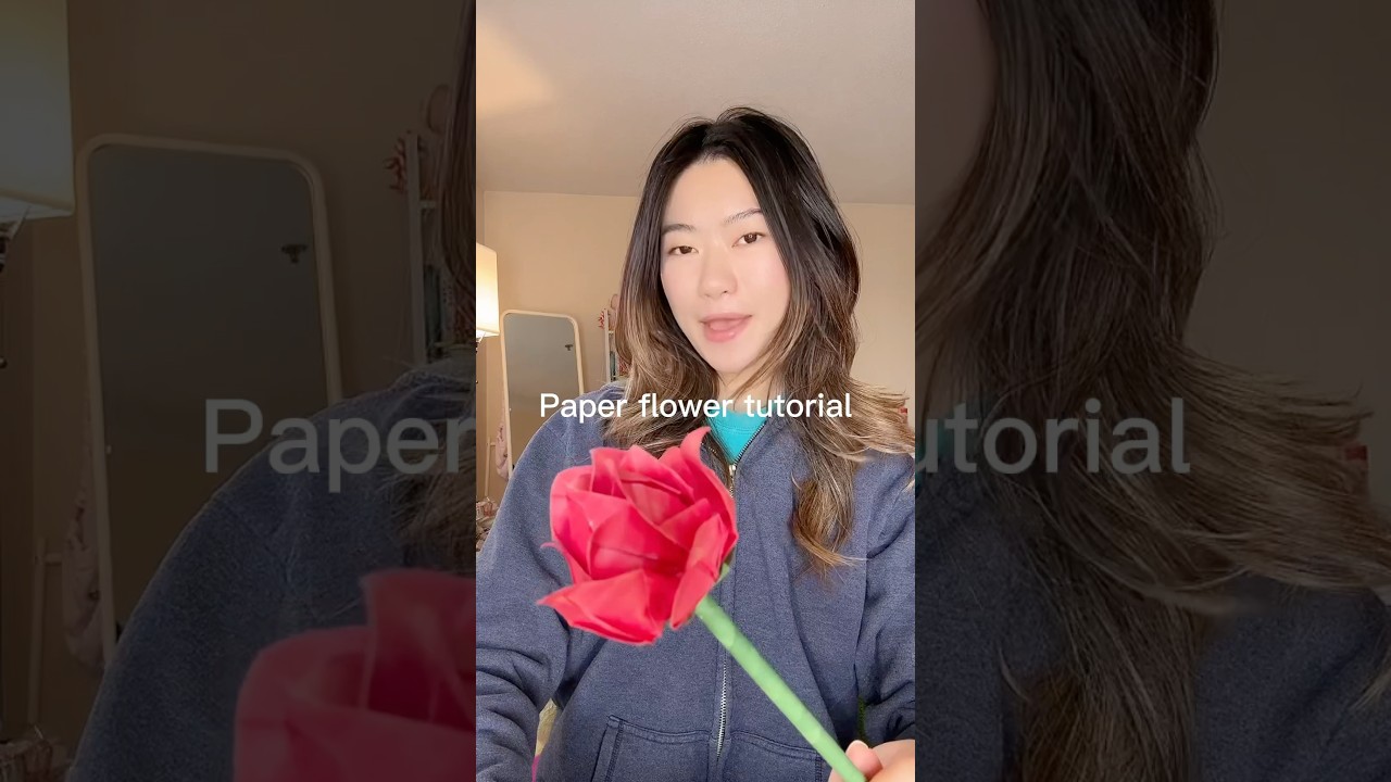 Paper flower tutorial #diy #valentinesday #crafts