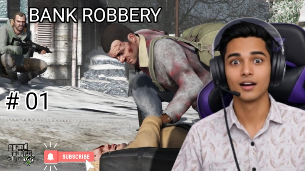 💥 GTA 5 First Day और सीधे Bank Robbery! 😱 | New Game Start Full Action Gameplay (Hindi)