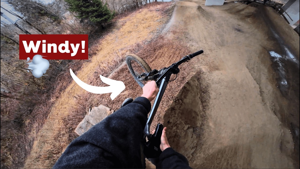 windy ahh offseason sesh - pov vlog bikepark nieratz