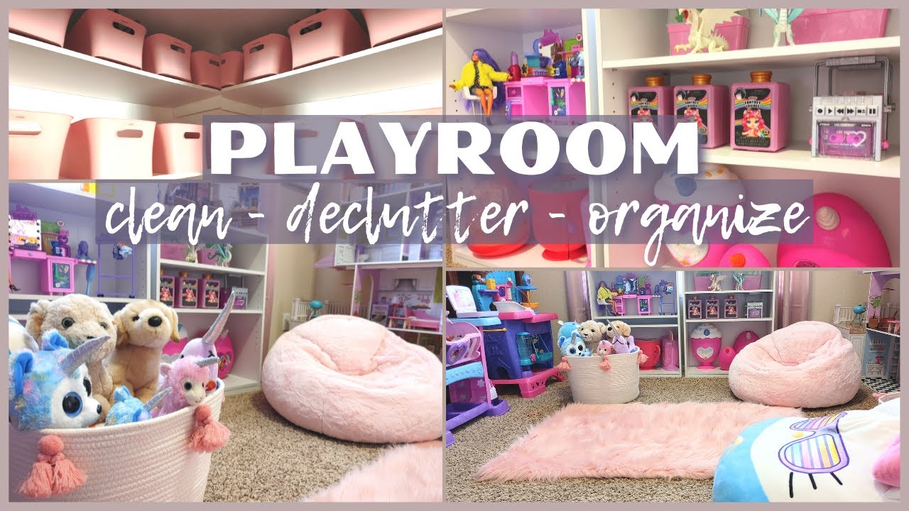 PLAYROOM ORGANIZATION || Clean with me, Declutter and Organize Playroom