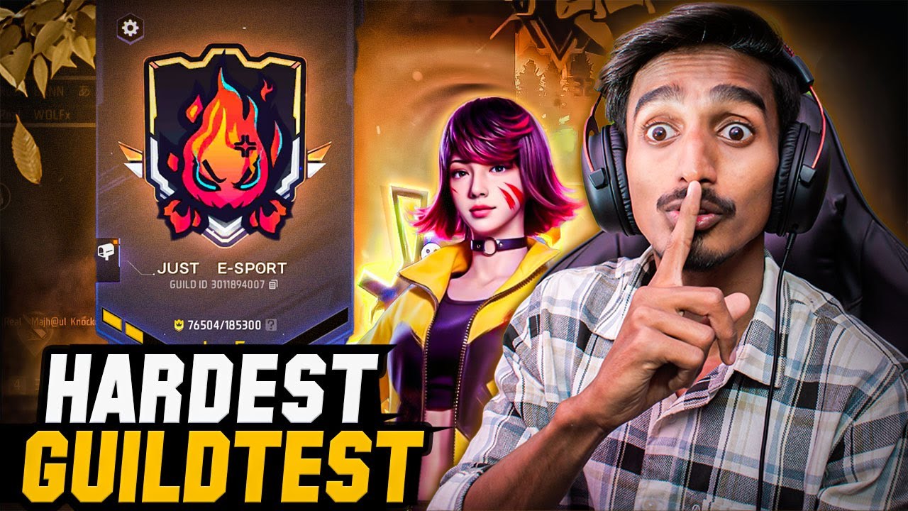 FREE FIRE LIVE GUILD TEST | 1VS2 GUILD TEST LIVE - FT. JUST ESPORT | GUILD TESTING LIVE FREE FIRE