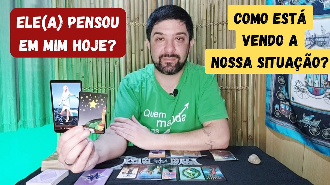 Ele(a) pensou em mim hoje? Como está vendo a nossa situação? 🔮 Tarot