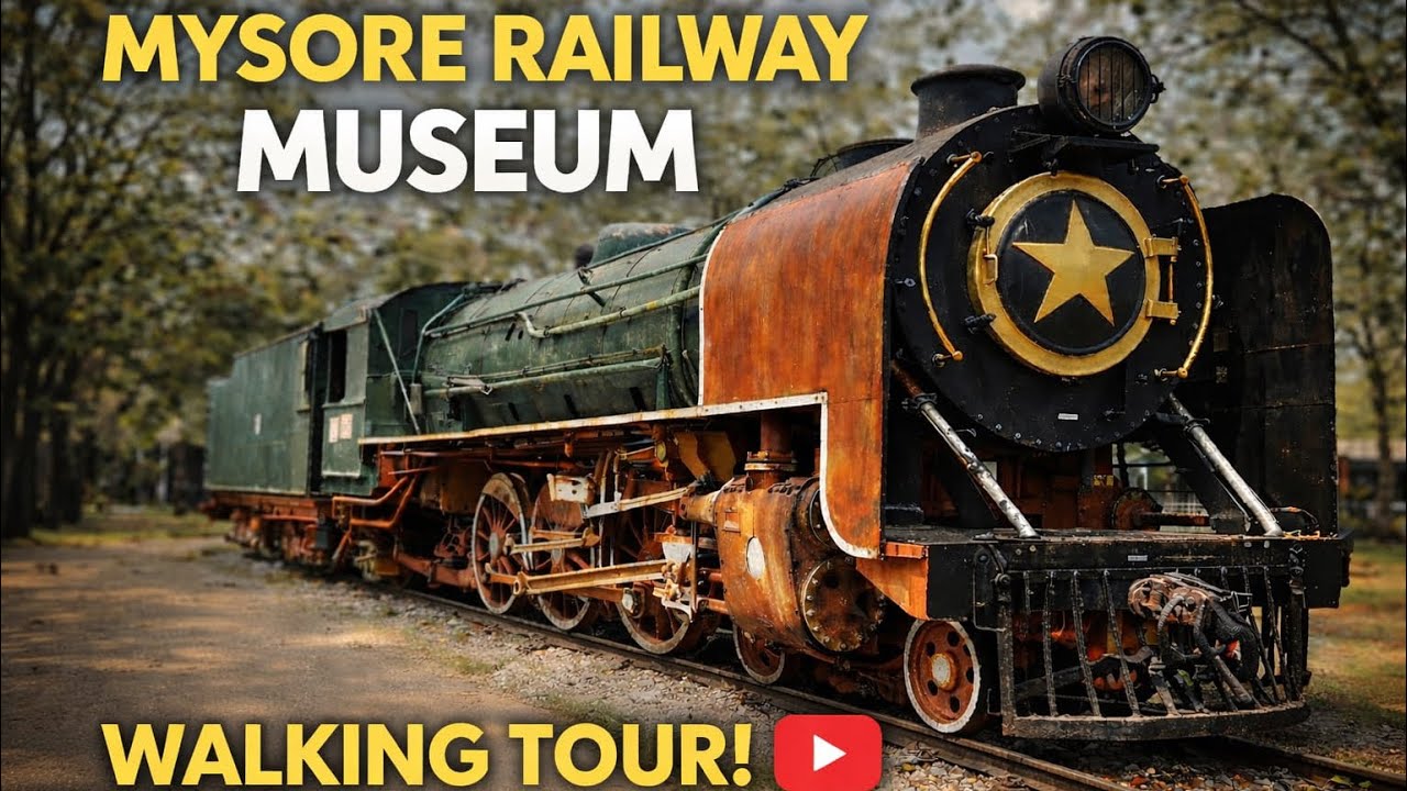 Mysore Railway Museum Walking Tour 🇮🇳 | Vintage Trains  | CITY Trails