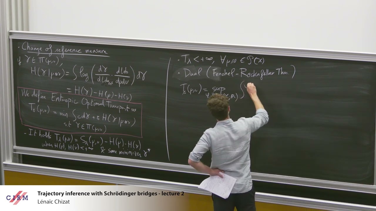 Lénaïc Chizat: Trajectory inference with Schrödinger bridges - lecture 2