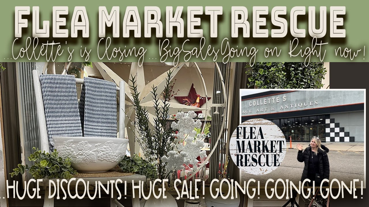 SHOPPING HUGE DISCOUNTS AS WE GO THRIFTING AT COLLETTE'S VINTAGE MARKET STORE CLOSING SALE!!!
