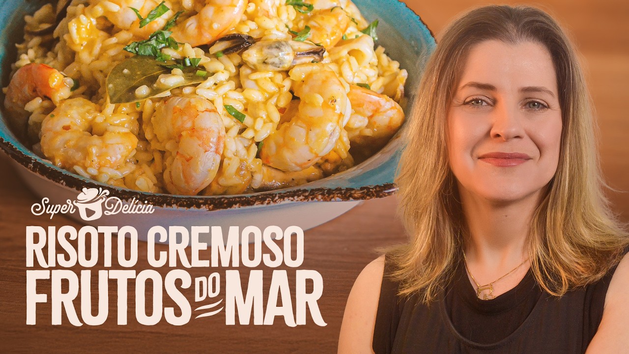 🔥 RISOTO DE FRUTOS DO MAR CREMOSO – FÁCIL E SOFISTICADO!