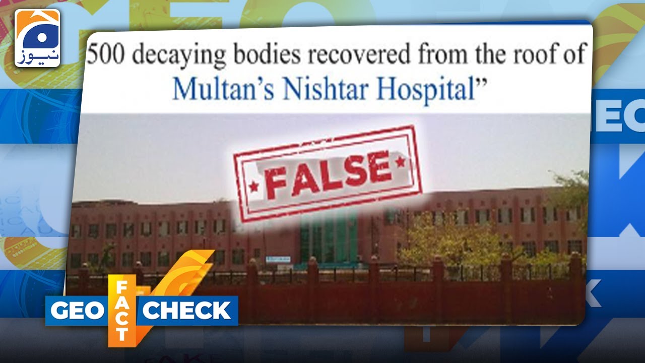 Fact-check: How many bodies were found on the roof of Multan's Nishtar Hospital last year?