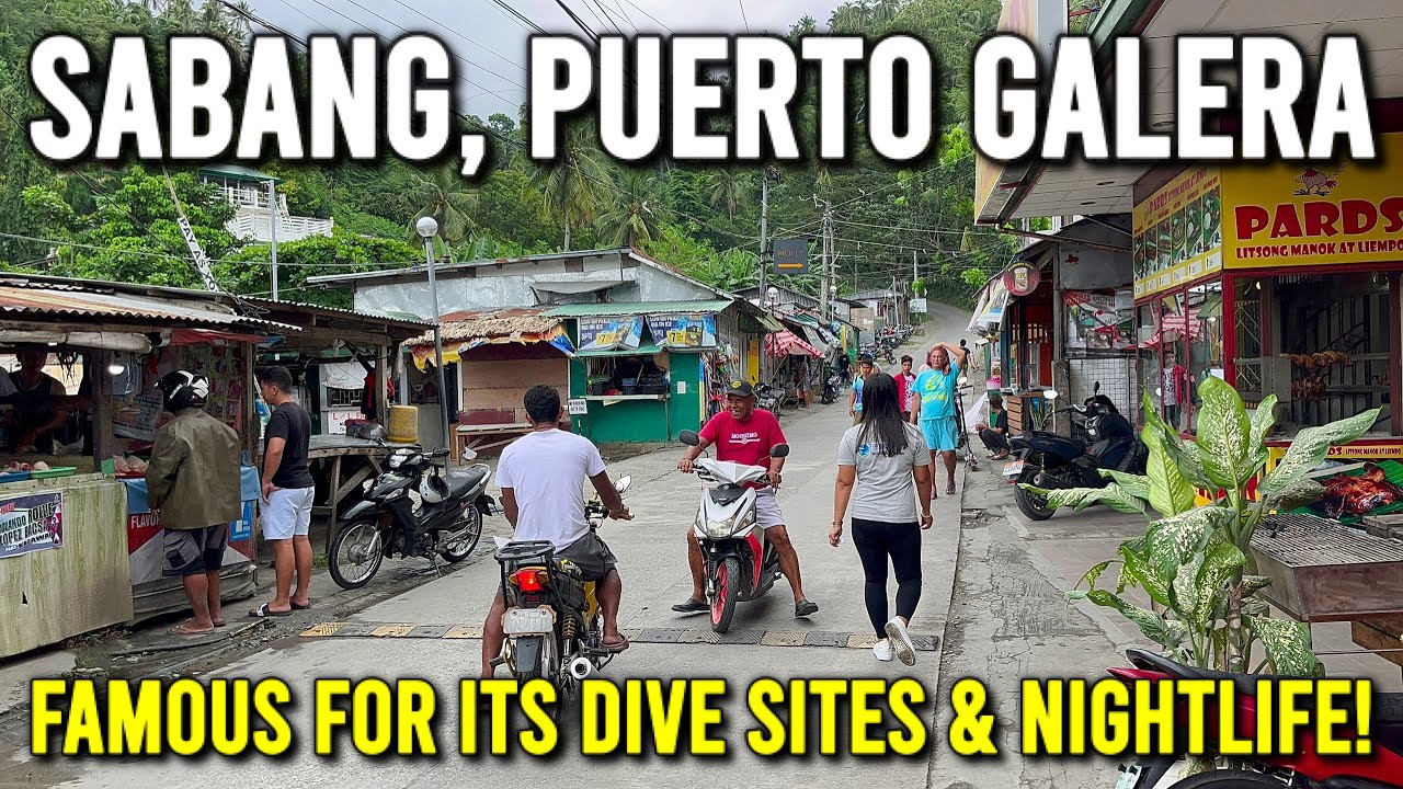 4K 🇵🇭 SABANG BEACH, PUERTO GALERA 2024 - Morning Walking Tour | Oriental Mindoro, Philippines