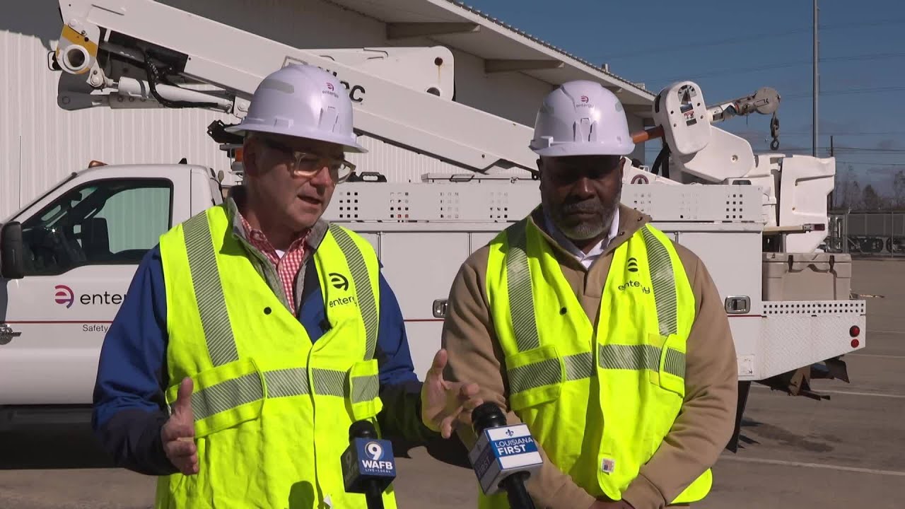 Entergy crews work to restore power in North Louisiana