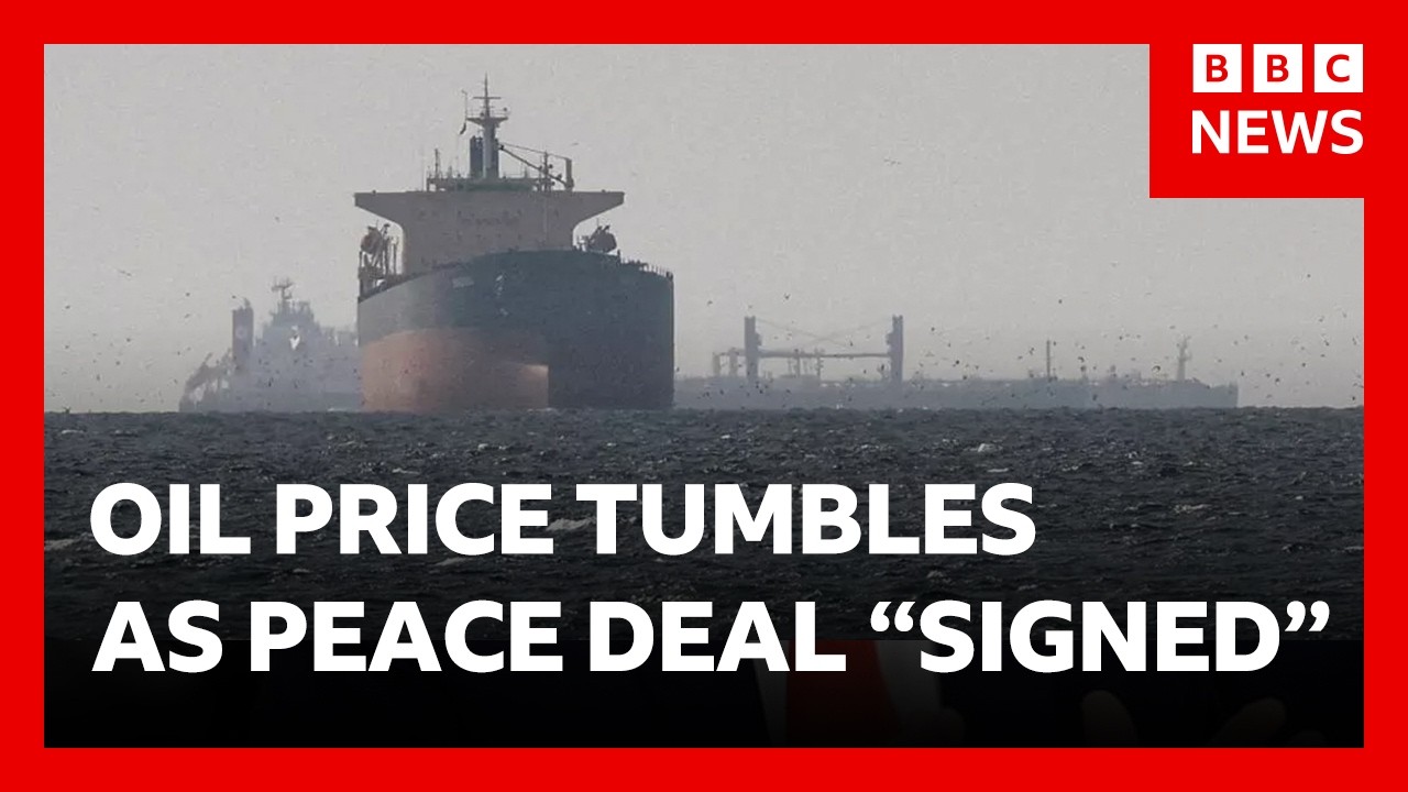 Oil price tumbles as Trump says Iran deal already signed | BBC News