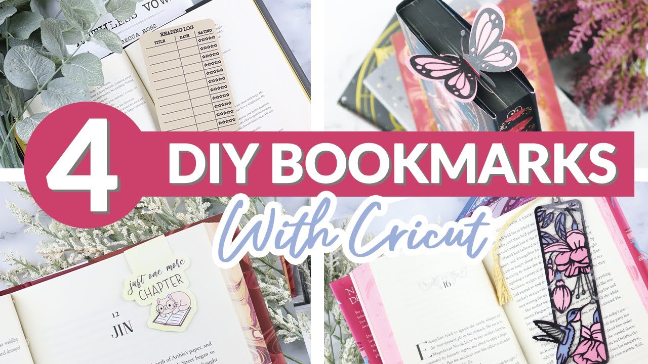 4 Easy Bookmarks You Can Make with your Cricut | Magnetic bookmarks | Easy Beginner Cricut Projects