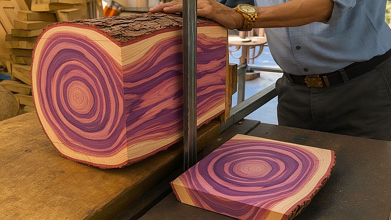 No Epoxy, Just Pure Woodworking Skill &ndash; Watch This Log Become Luxury Furniture!
