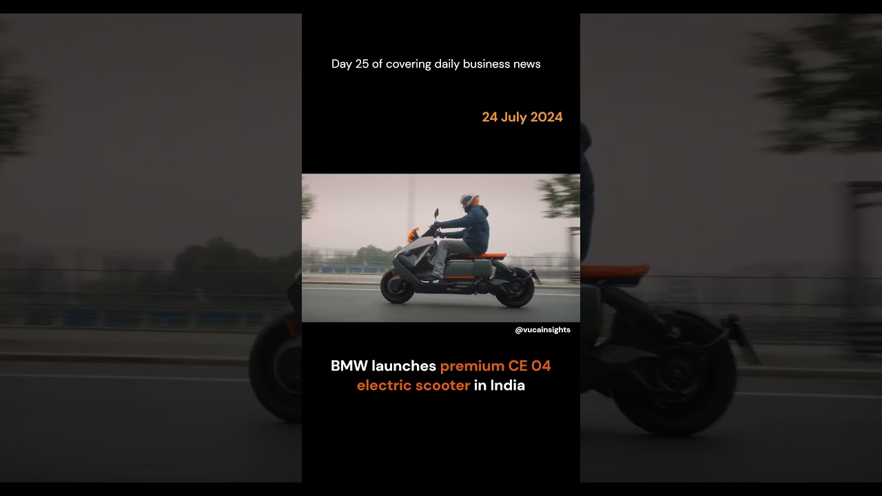 BMW launches premium CE 04 electric scooter in India #businessnews #bmw #newlaunch #trending #scoter