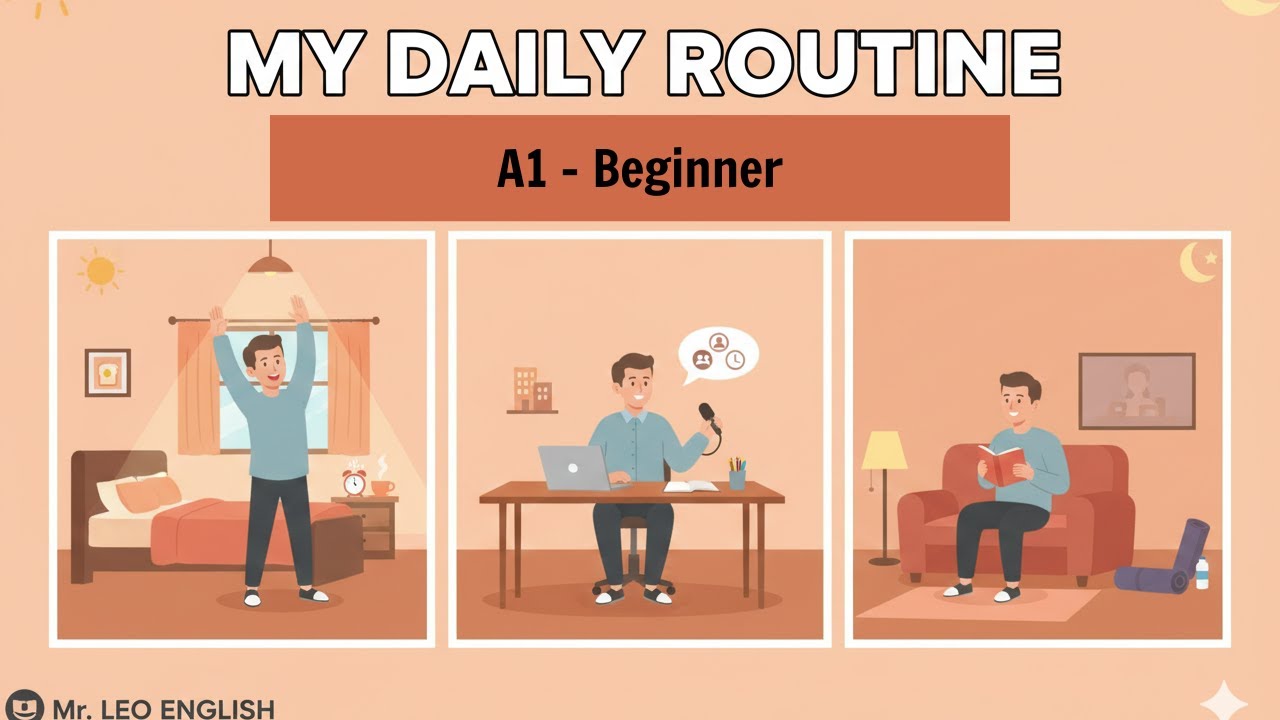 My Daily Routine | Easy English Listening Practice | Level 1
