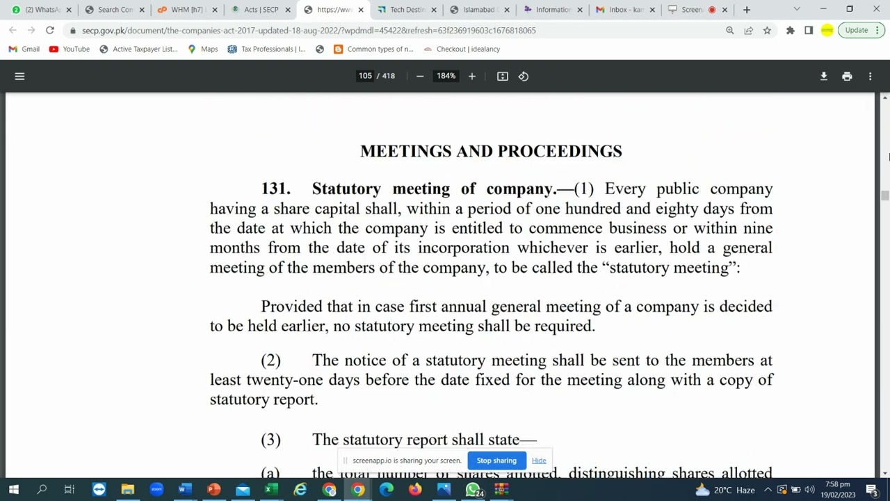 Who needs to file Form A/29 in SECP (Security Exchange Commission of Pakistan)?