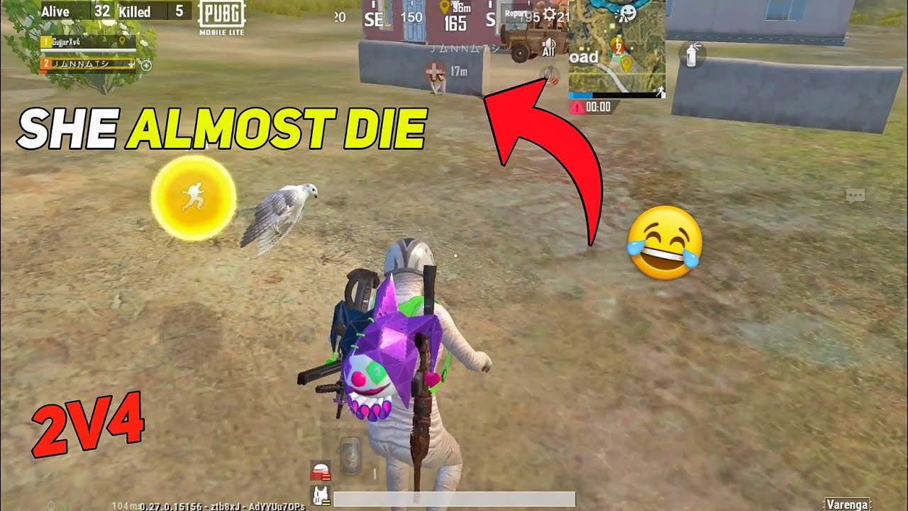 SHE ALMOST DIE 😂 BECAUSE OF TROLLING - INTENSE GAMEPLAY - PUBG MOBILE LITE