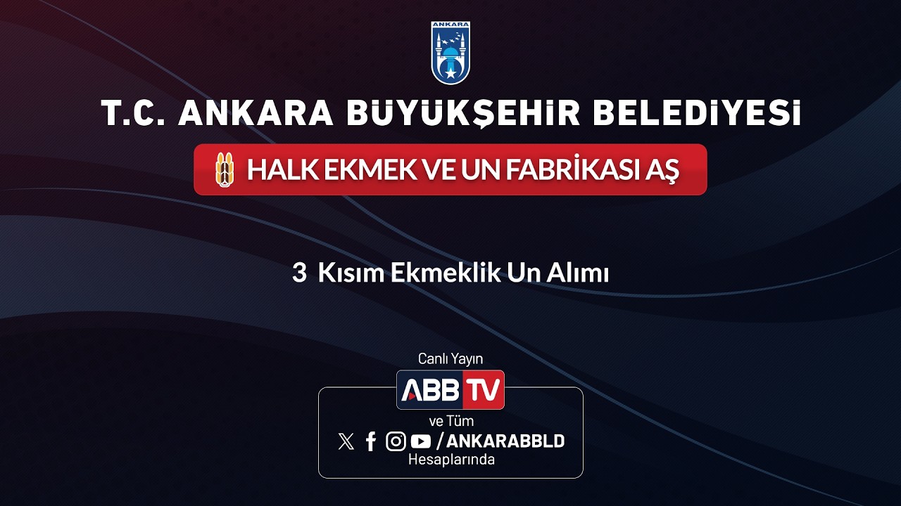 HALK EKMEK VE UN FABRİKASI AŞ - 3 Kısım Ekmeklik Un Alımı