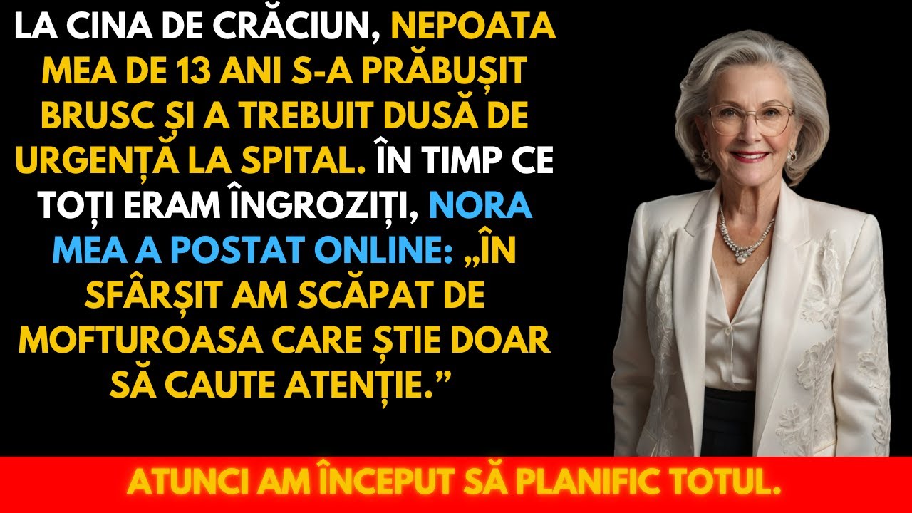Nepoata mea a fost dusă la urgență, iar nora mea a scris online: „În sfârșit am scăpat de ea!”