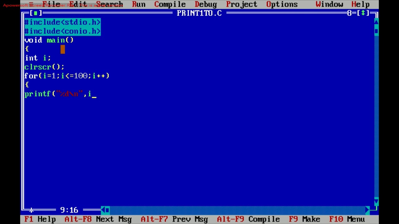 c programming-print a to z alphabets (basic)