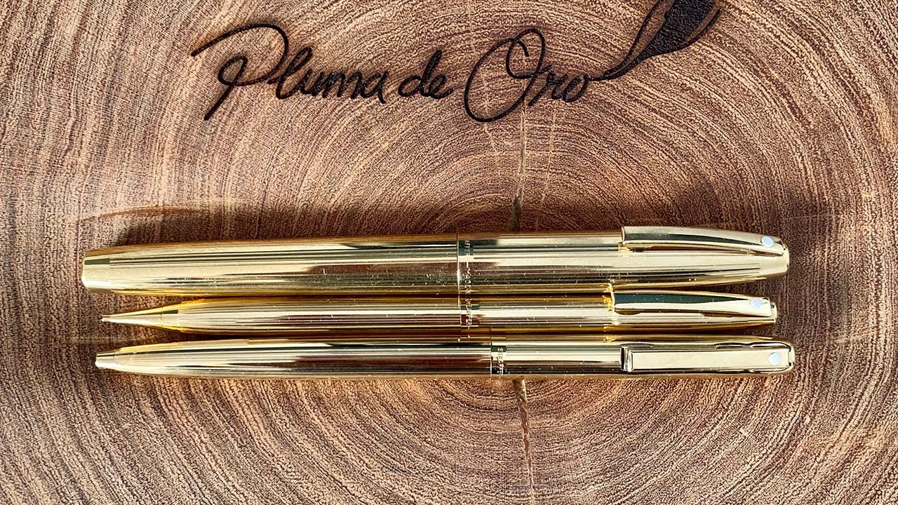 Pluma Fuente Sheaffer Imperial, Plumilla de Oro 14K, de convertidor