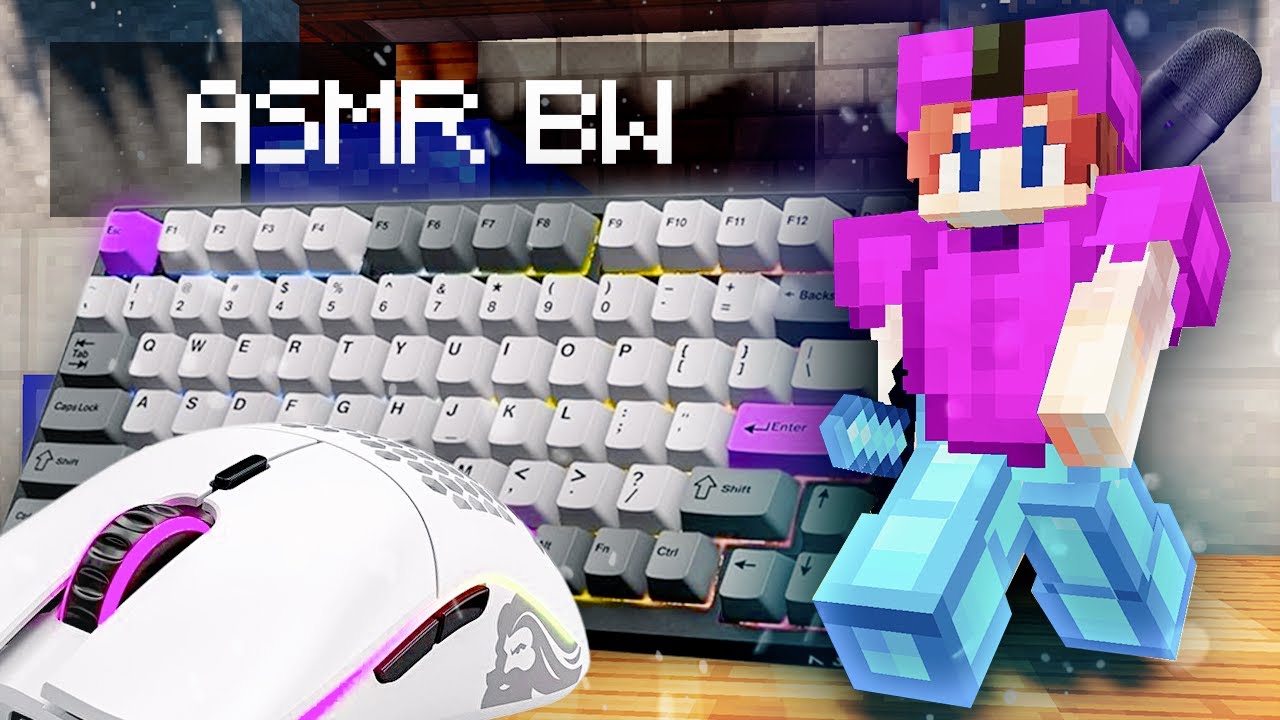 bedwars keyboard and mouse sounds asmr / hypixel