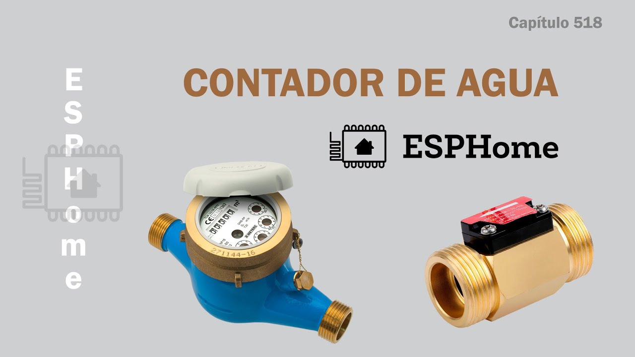 CONTADOR de AGUA con ESPHome y Home Assistant.
