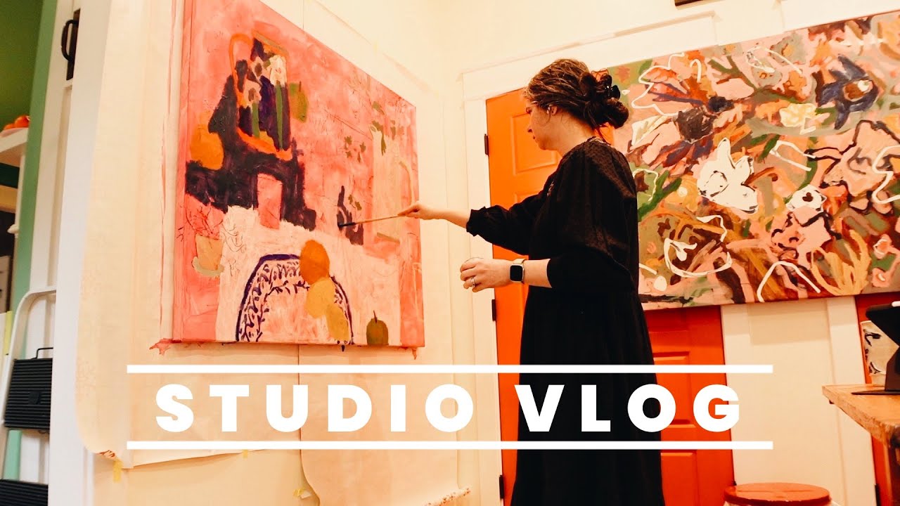 STARTING GIANT STILL LIFE, HOW TO MAKE A BRUSH HOLDER & ON LOCATION SKETCHING: STUDIO VLOG 56