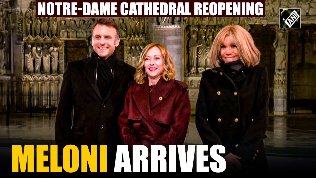 Paris: Italy PM Giorgia Meloni arrives to attend Notre-Dame Cathedral reopening