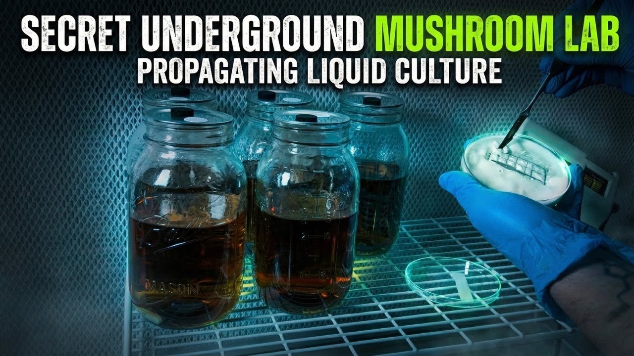 Mushroom Lab Propagation Demonstration: Agar to Liquid Culture 