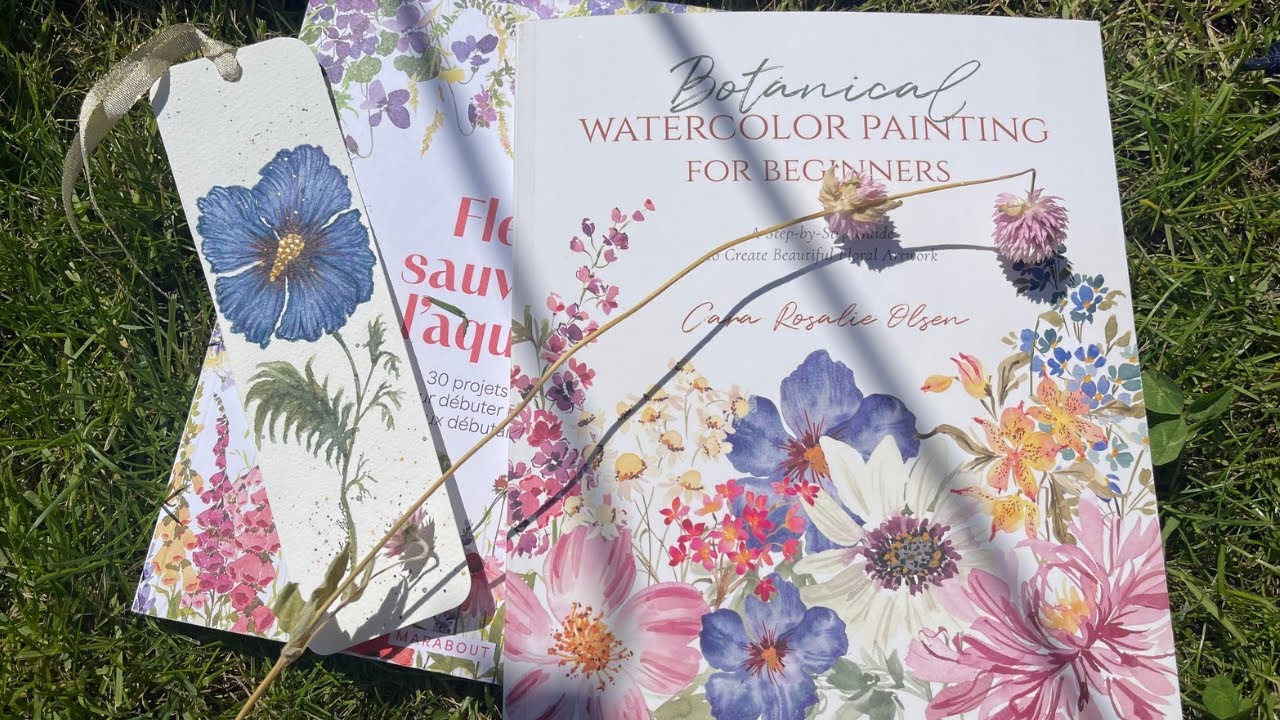 Présentation de livres aquarelle, et création d’une fleur d’Hibiscus🌺