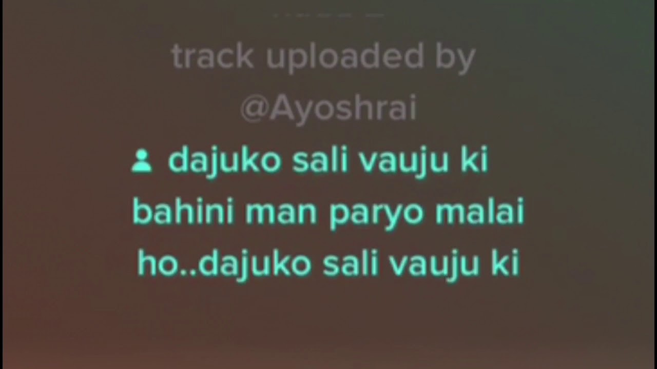 Vetaima vayo soltini jyoo Nepali track song editor by arjun rai