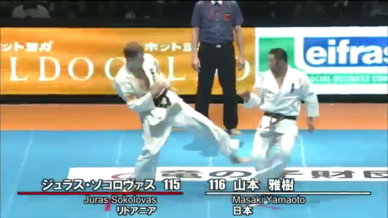 【新極真会】 The 11th World Karate Championship 1 round23 Juras Sokolovas vs Masaki Yamaoto
