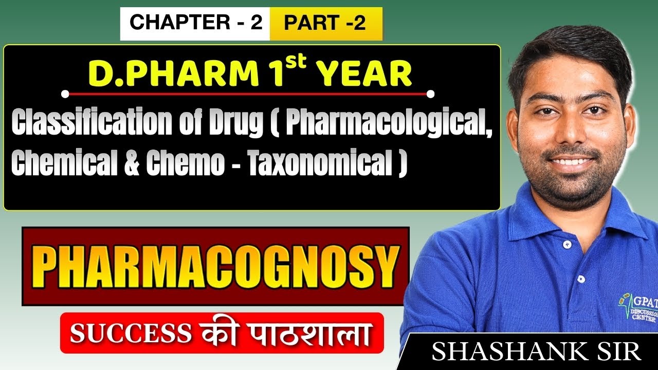 D.Pharm 1st Year | Pharmacognosy: Classification of Drugs, Pharmacological, Chem |Chapter 2 (Part 2)