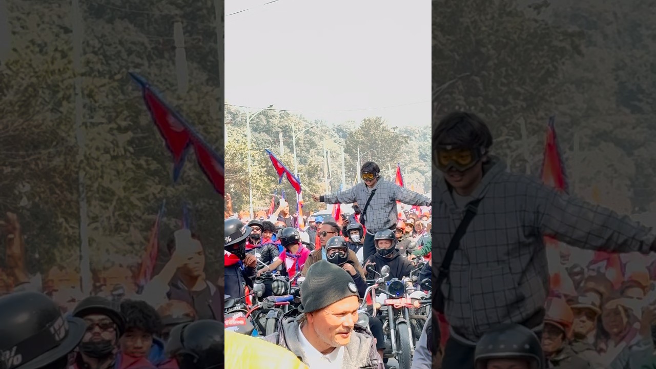 राजाको सवारीमा यस्तो क्रेज देखियो #trending #nepalishorts #kinggyanendrashah