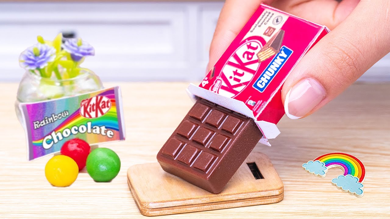 Yummy Rainbow KITKAT Cake | 1000+ Best Miniature Chocolate Cake Decorating Ideas