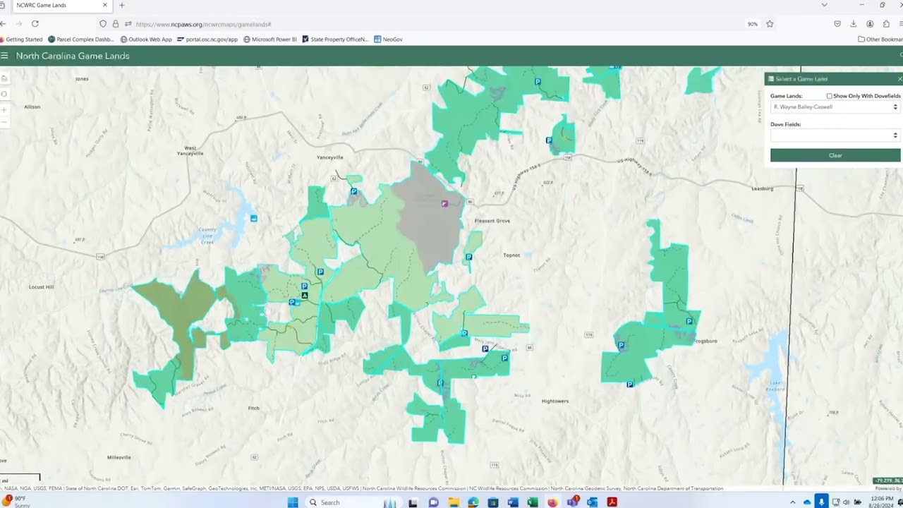 How to Use the NC Wildlife Dove Field Interactive Map