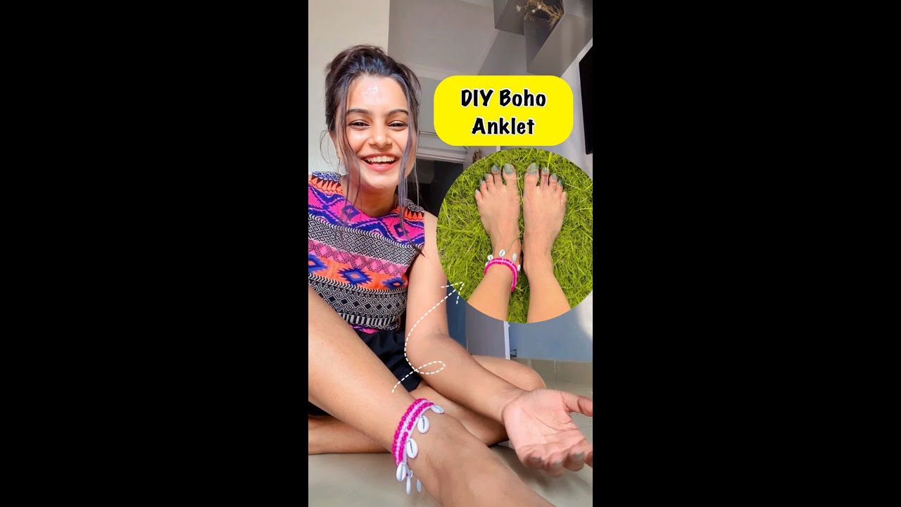 DIY Boho Anklet 😱 #crafteraditi #youtubepartner #shorts #youtubeshorts #diy #anklets @CrafterAditi