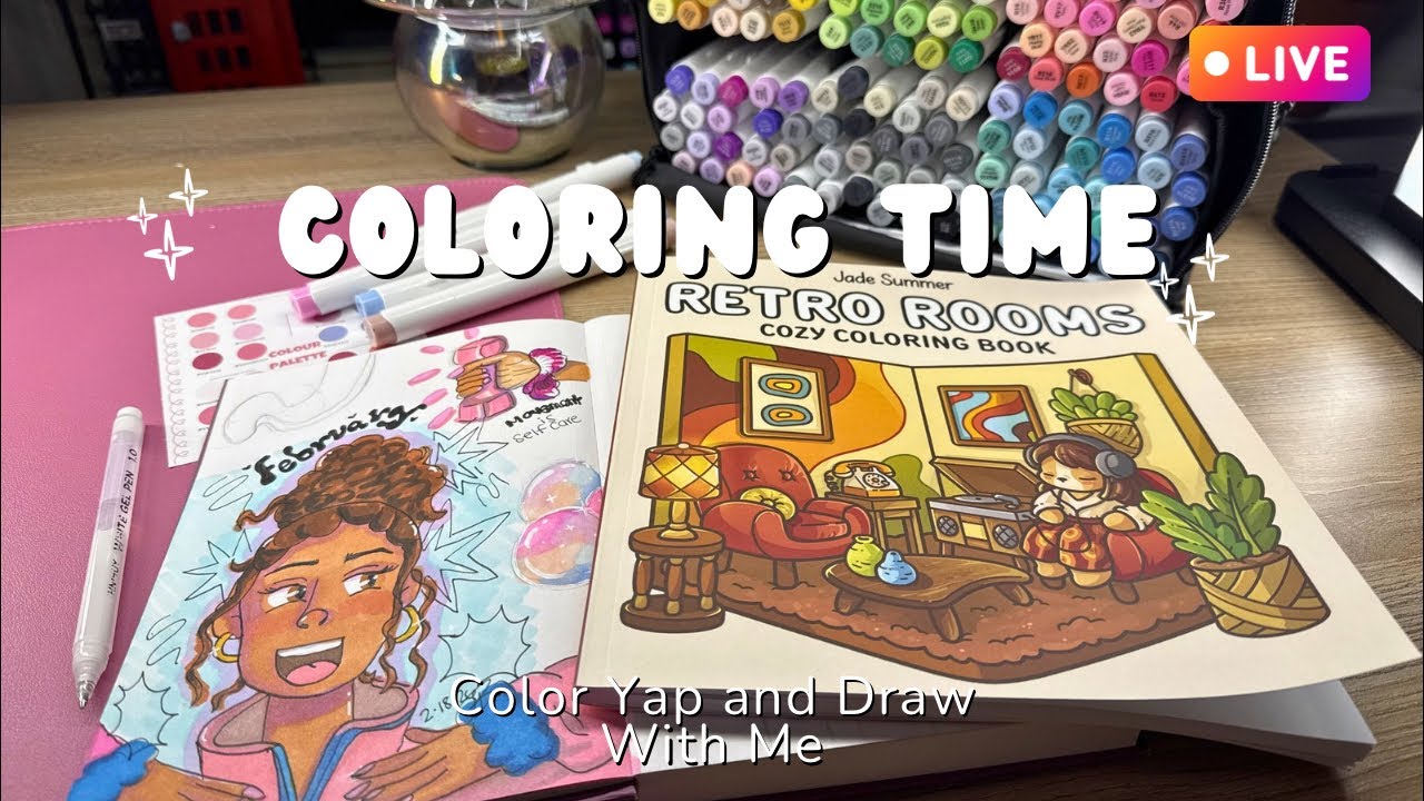 Live Coloring Session #colorwithme #art #coloringadventure #coloringpages #coloring