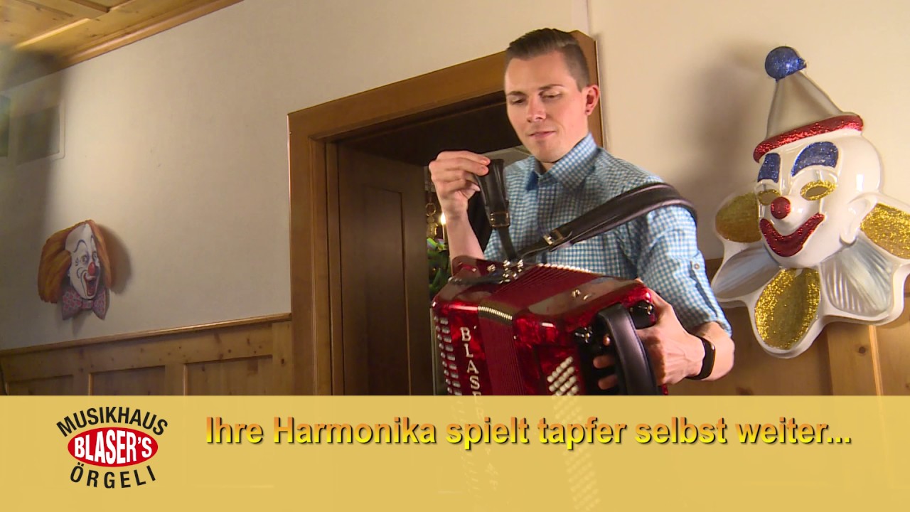Blasers Info Video Werbefilm Selbstspielende Fake Musikinstrumente Showharmonika