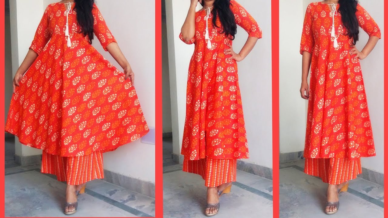 DIY Designer Kurti | How to make Designer Kurti from Printed Fabric | Sewing Tutorial