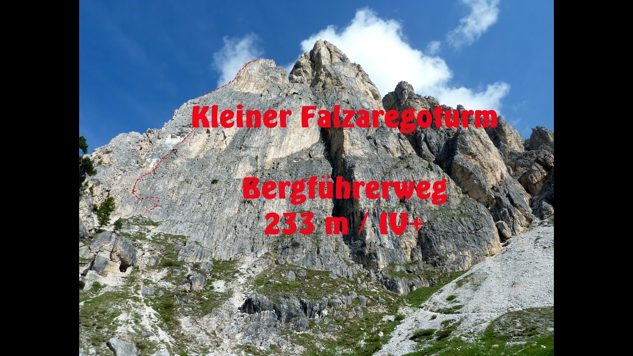 Kleiner Falzaregoturm, Bergführerweg, torre piccola di falzarego, via delle guide