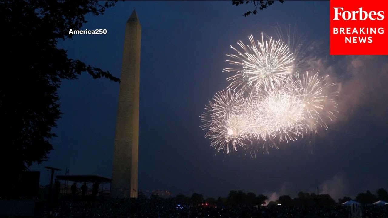 JUST IN: The Fireworks Show For The Army's 250th Anniversary Takes Place In Washington, DC