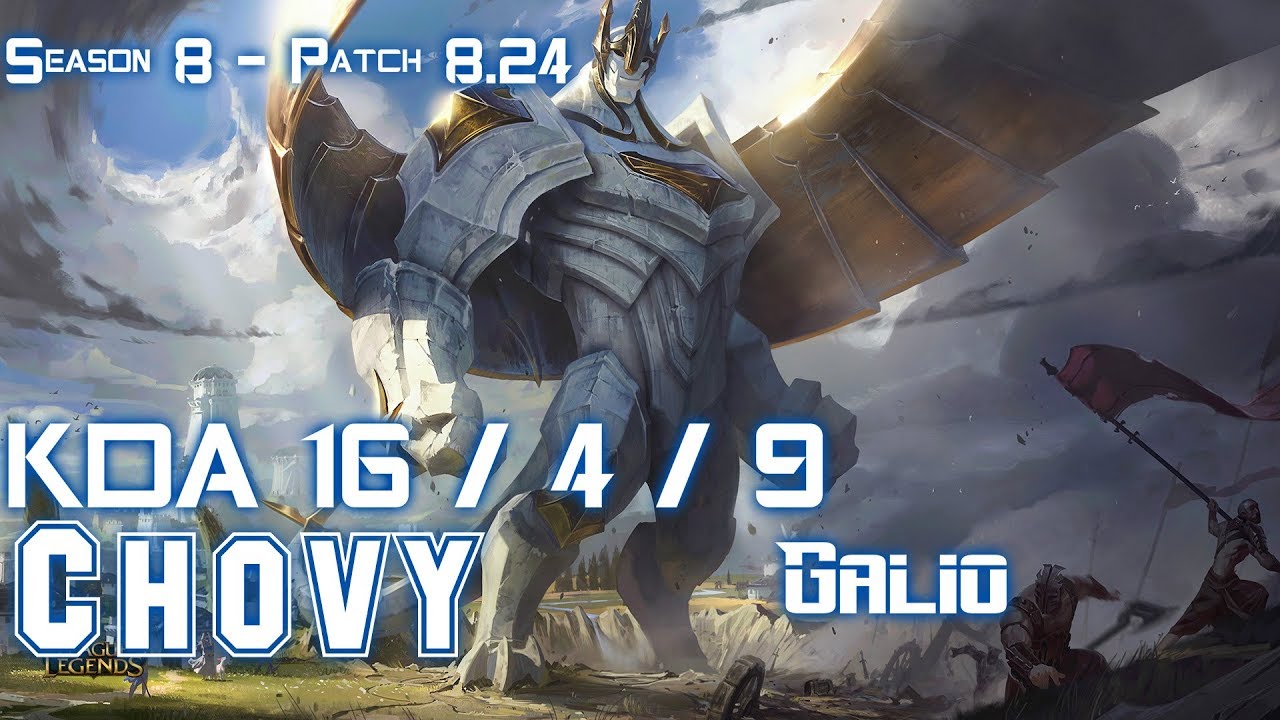 Chovy GALIO vs TALON Mid - Patch 8.24 KR Ranked