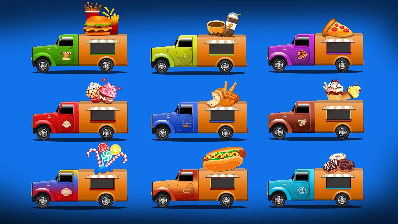 Food Trucks | Learn Name Of Food Trucks | Food And Its Trucks Names