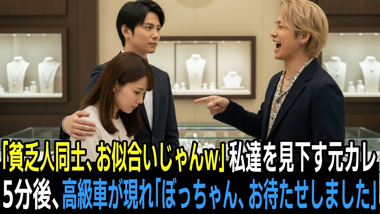 「貧乏同士、お似合いじゃんw」私の彼氏を見下す元カレ。5分後、黒塗りの高級車が現れ「ぼっちゃま、お待たせしました」→元カレ凍りつく…