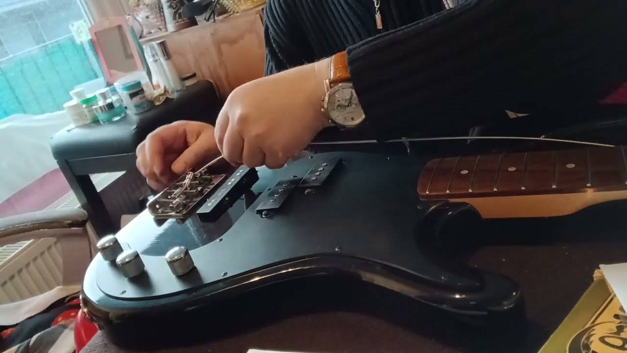 Samick Hybrid Jazz Bass from Korea setup repair