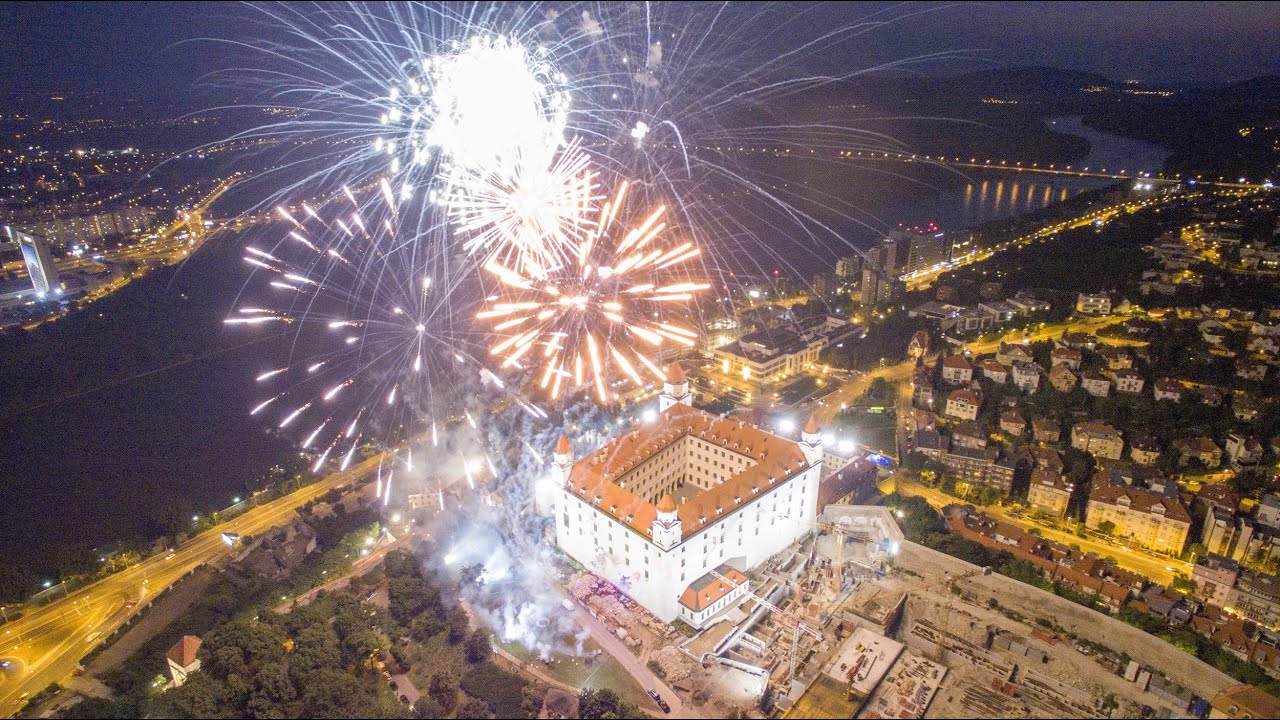 Bratislava Castle Fireworks 2015