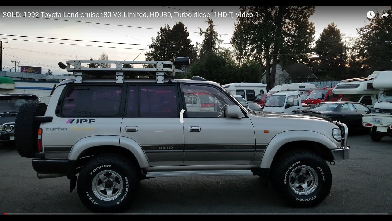 SOLD:  1992 Toyota Land Cruiser 80 TRIPLE DIFFLOCK VX LTD, HDJ81, Turbo diesel 1HD-T, Video 1